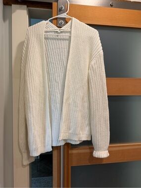 Z Supply Cream Open-Front Knit Cardigan